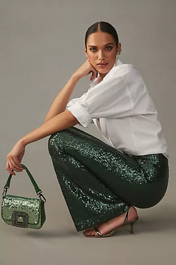 By Anthropologie Joni Sequin Flare Pants | Anthropologie (US)