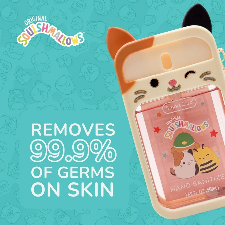 Smart Care Squishmallows Hand Sanitizer Spray with Cam Case, 1.69 fl oz | Walmart (US)