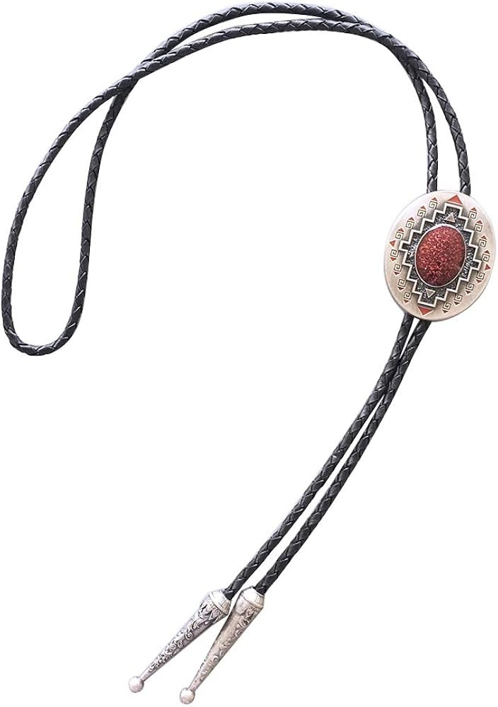 Vintage Silver Western Wildlife Cowboy Cowgirl Oval Bolo Tie | Amazon (US)