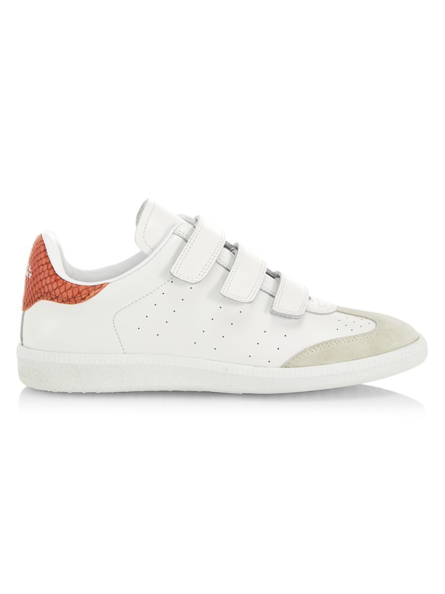 Beth Grip-Strap Leather Sneakers | Saks Fifth Avenue