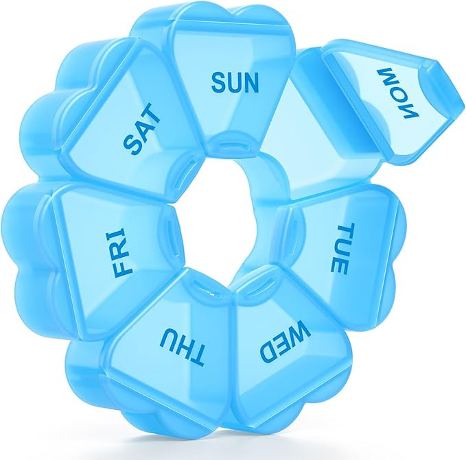 Large Weekly Pill Organizer, Pill Box 7 Day, KAPENS Daily Vitamin Case Large Capacity Compartment... | Amazon (US)