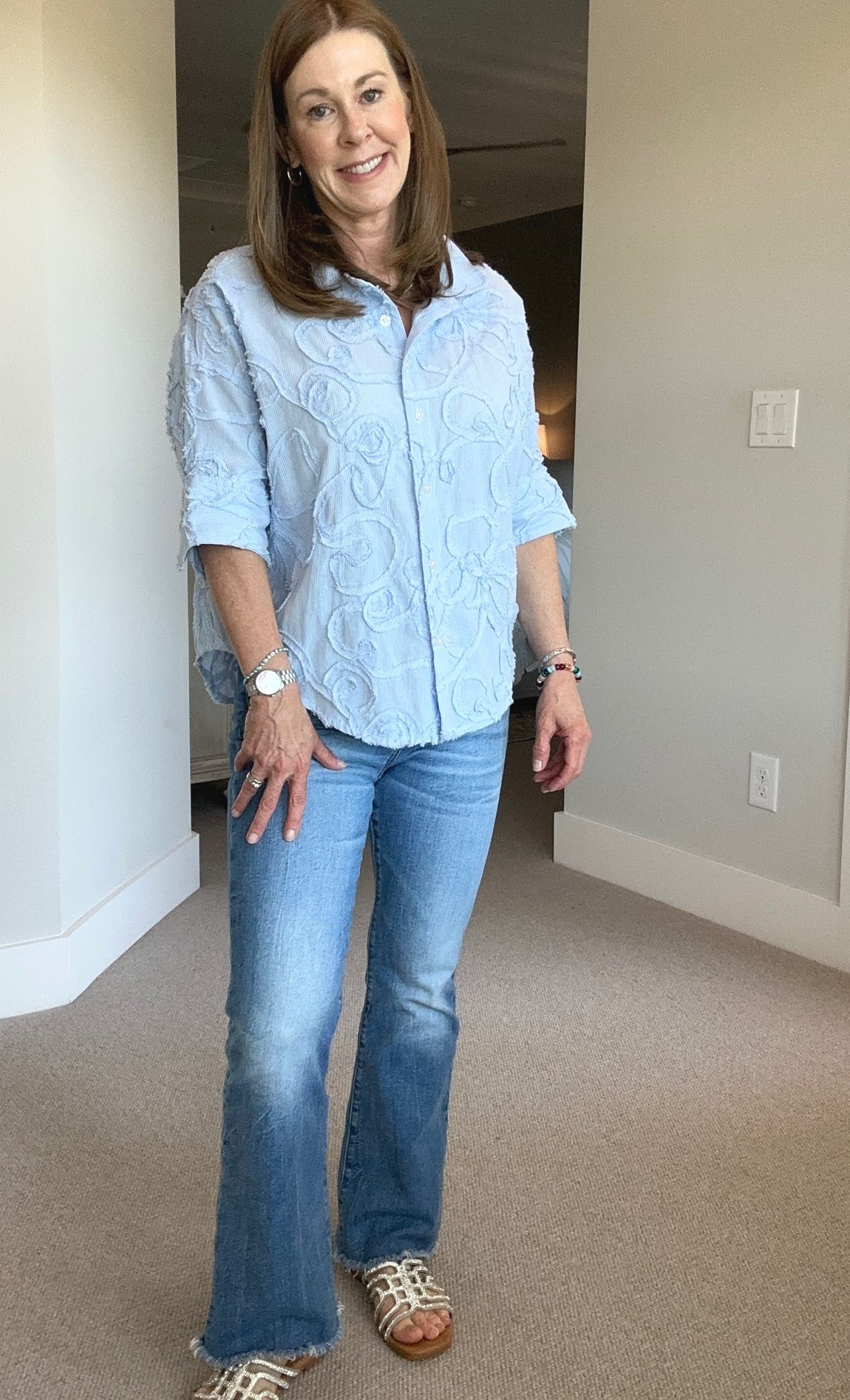 Anthropologie top
Loft Jeans (old)
#anthropologie

#LTKootd