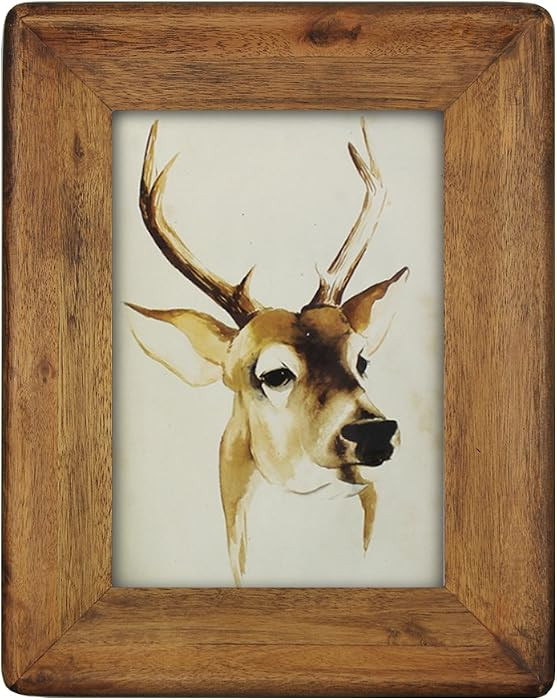 Picture Frame 5x7 Inch,Rustic Wood Photo Frames with Real Glass,Wall Hanging and Tabletop Standin... | Amazon (US)