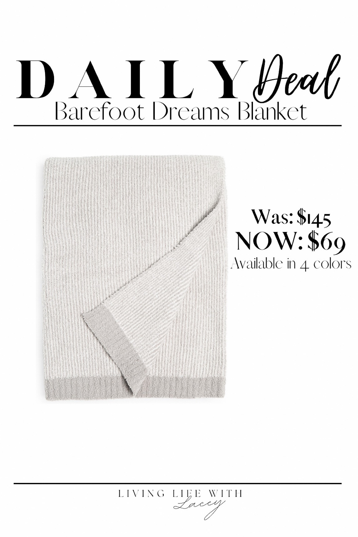 DAILY DEAL ‼️🚨: Barefoot Dreams Blanket! Normally $145 ON SALE FOR ONLY $69!!! Availing four colors. 

#barefootdreams #salefinds #50percentoff #dailydeal #cozy 

#LTKfindsunder100 #LTKCyberWeek #LTKhome