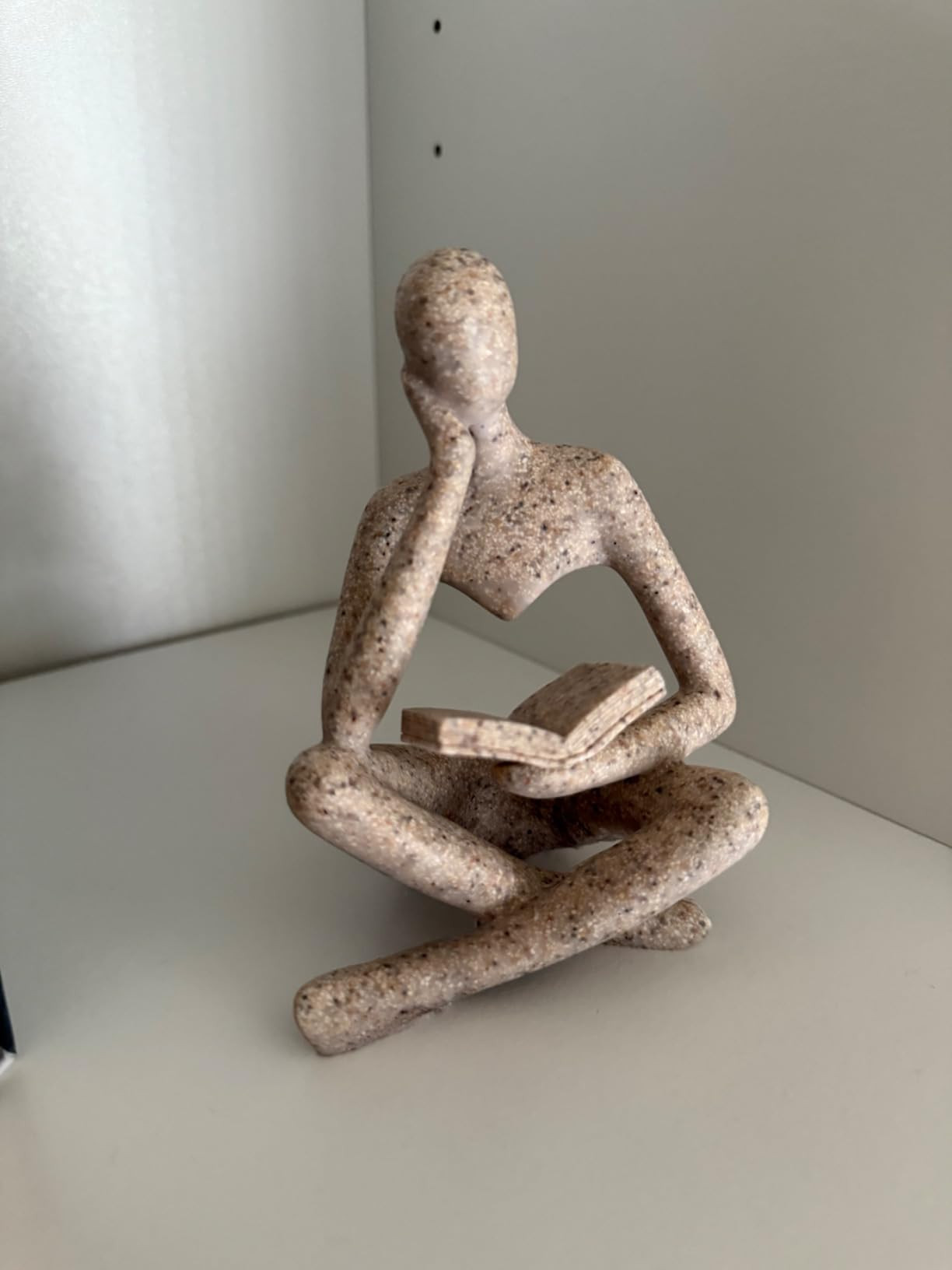 Style-A Beige, Creative Abstract Thinker Bookend for Home Aesthetic, Study, and Wine Cabinet – ... | Amazon (US)