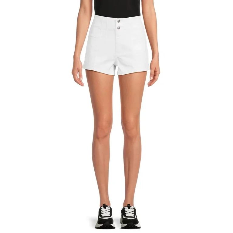 No Boundaries Juniors Pintuck Denim Shorts, 3" Inseam, Sizes 1-21 - Walmart.com | Walmart (US)
