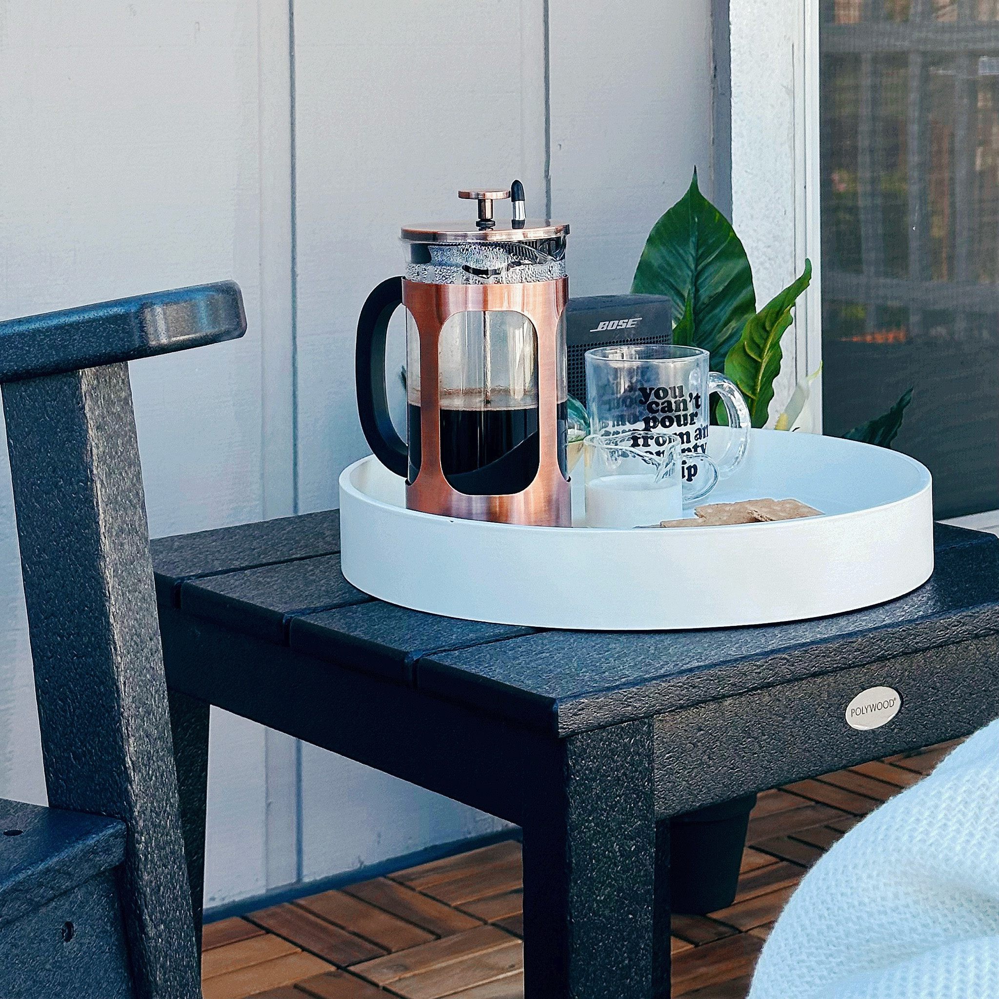 The Hygge Ranch Balcony Bistro feat.  Polywood x Bed Bath & Beyond and Annie Selke #madeformom

#LTKSeasonal #LTKSaleAlert #LTKHome