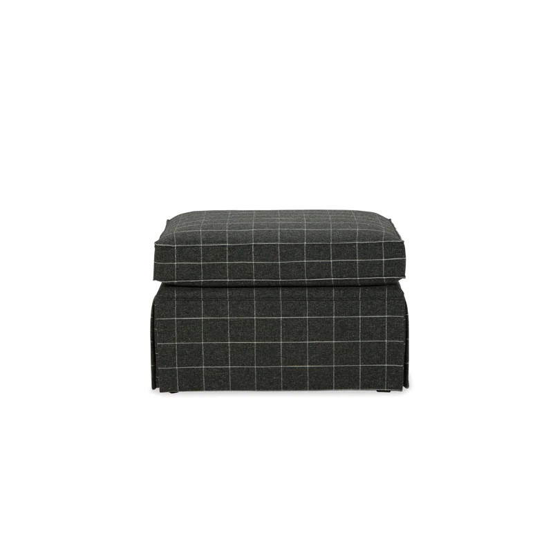 31'' Wide Rectangle Plaid Standard Ottoman | Wayfair North America