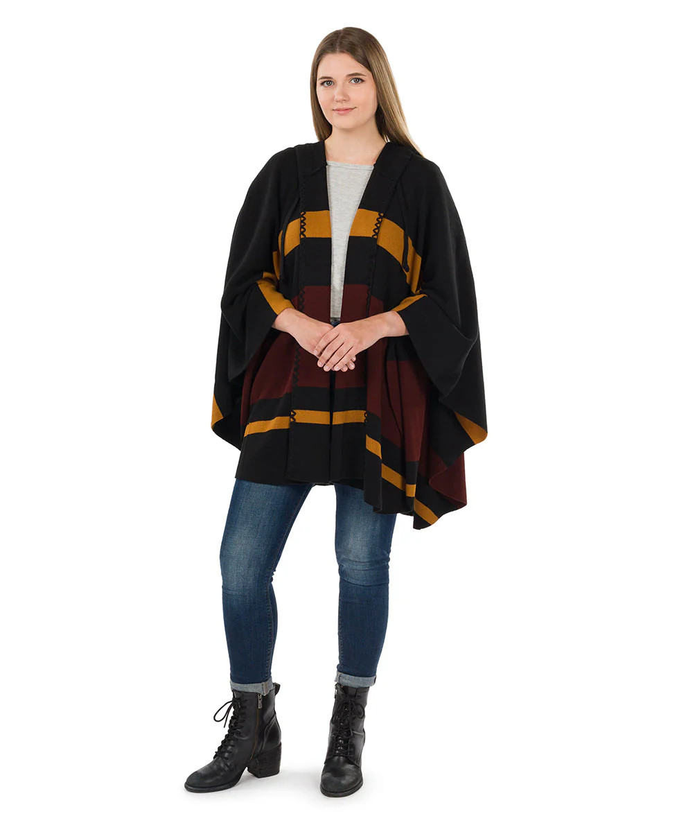 Striped Hooded Cape - Classics | Patricia Nash Designs