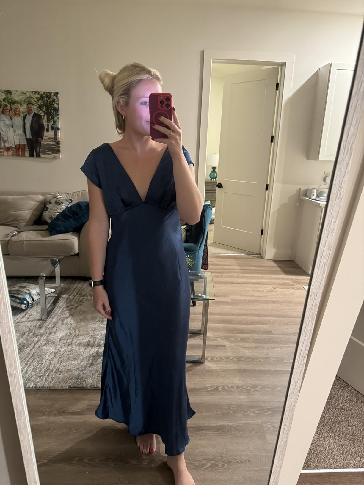 Halfisland Womens Summer Satin V Neck Cap Sleeve Backless Maxi Dress Elegant Twist Cut Out Midi D... | Amazon (US)