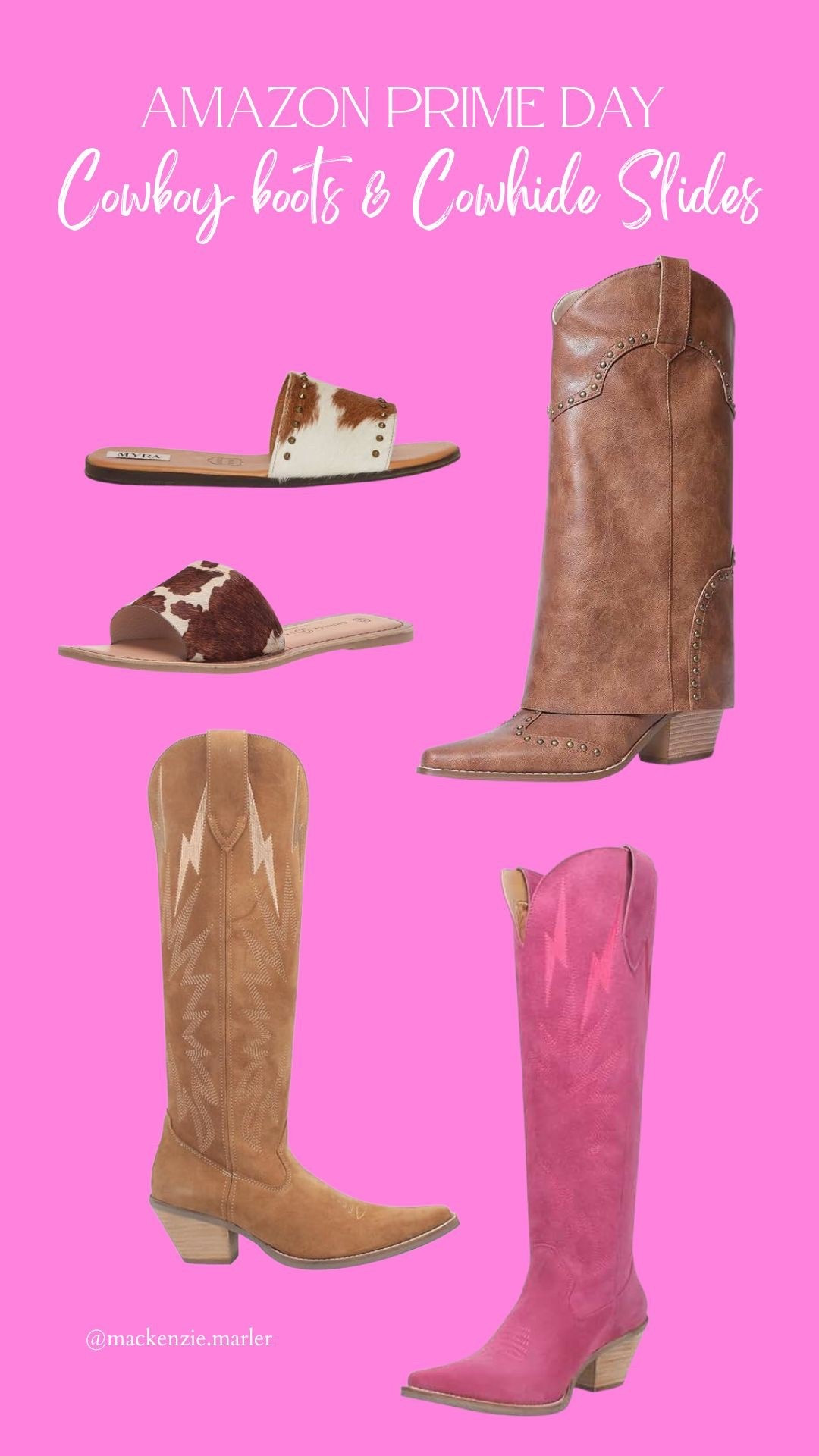 AMAZON PRIME DAY - cute amazon cowboy boots & cowhide slides! 💘

#LTKSeasonal #LTKShoeCrush #LTKStyleTip