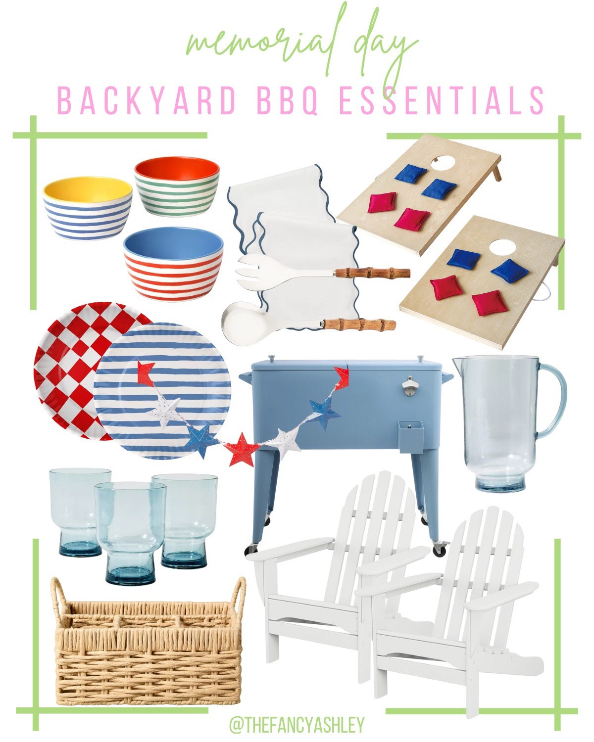Rounded up the cutest backyard BBQ must-haves, and they’re giving total holiday weekend vibes. Red, white, blue, and so fab—games, dishware, chairs, even the cutest cooler. Perfectly festive and so ready for burgers and backyard hangs.

#LTKHome #LTKSeasonal #LTKParties