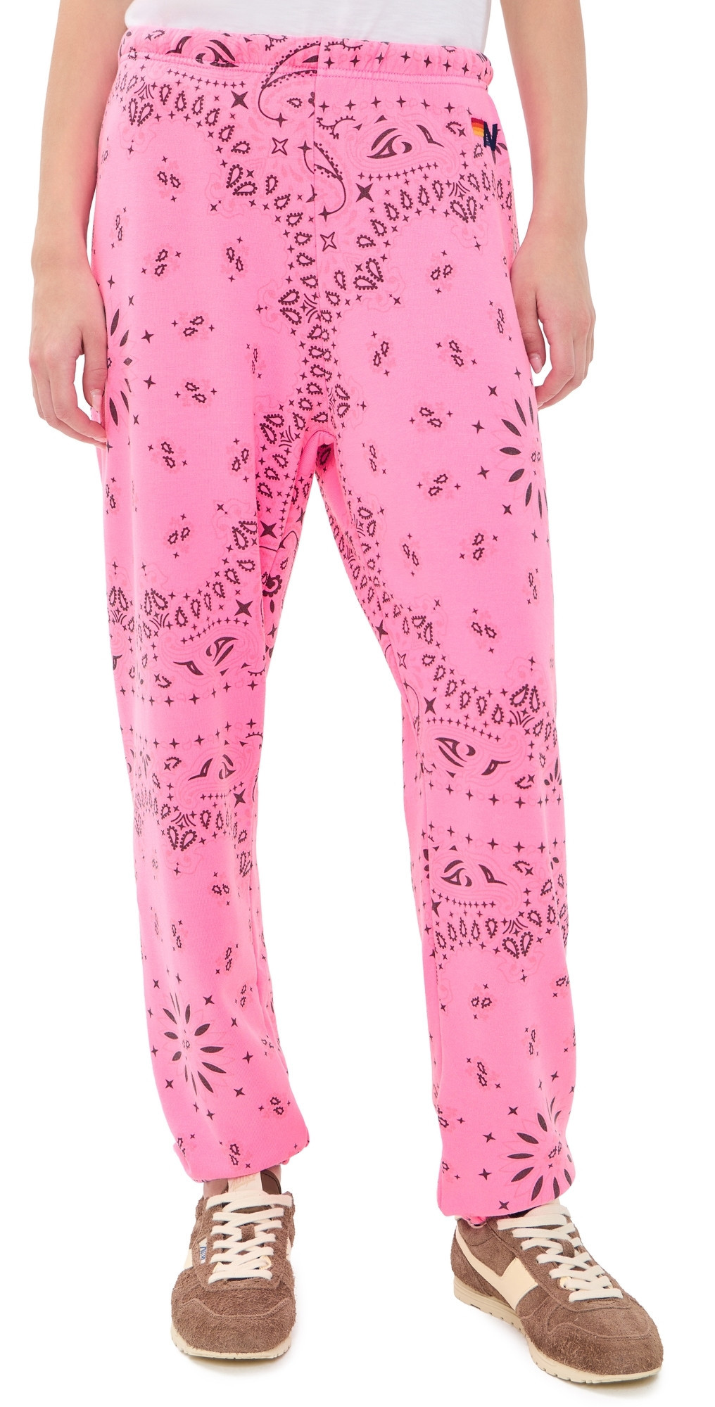 Aviator Nation Bandana Women's Sweatpants Neon Pink S | Shopbop