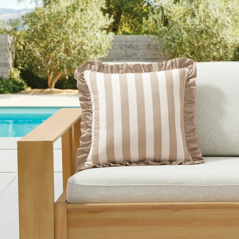 My Texas House Tan Cabana 18" x 18" Outdoor Pillow | Walmart (US)