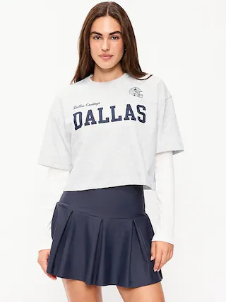 Dallas Cowboys Vintage Oversized T-Shirt for Women | Old Navy (US)