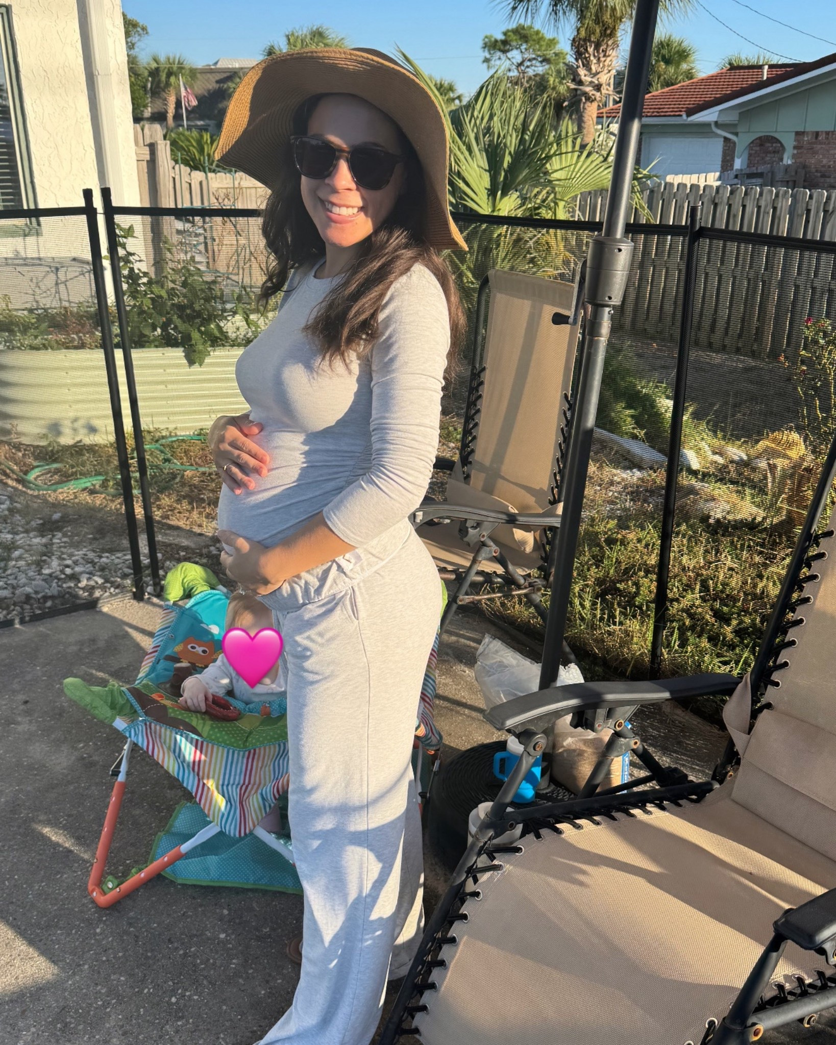 Technically I bought this lounge set for after I have the baby but it’s so stretchy and comfy that I have been wearing it during pregnancy too! Wearing XS!

#LTKBaby #LTKFindsUnder50 #LTKActive