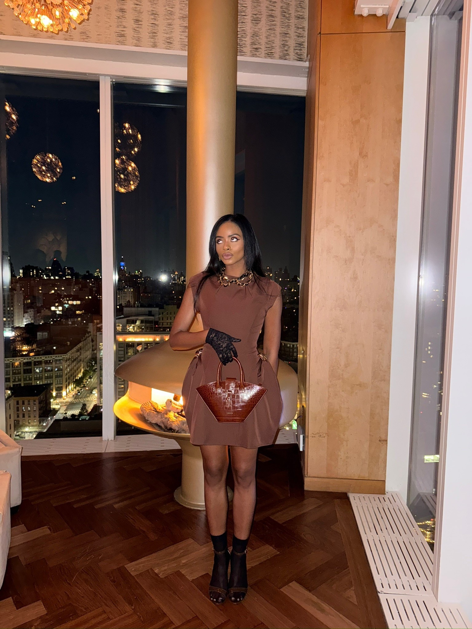 Had so much fun at NYFW 
Necklace is a Zadig & Voltaire chain belt 🤎

#LTKStyleTip #LTKSeasonal #LTKBeauty