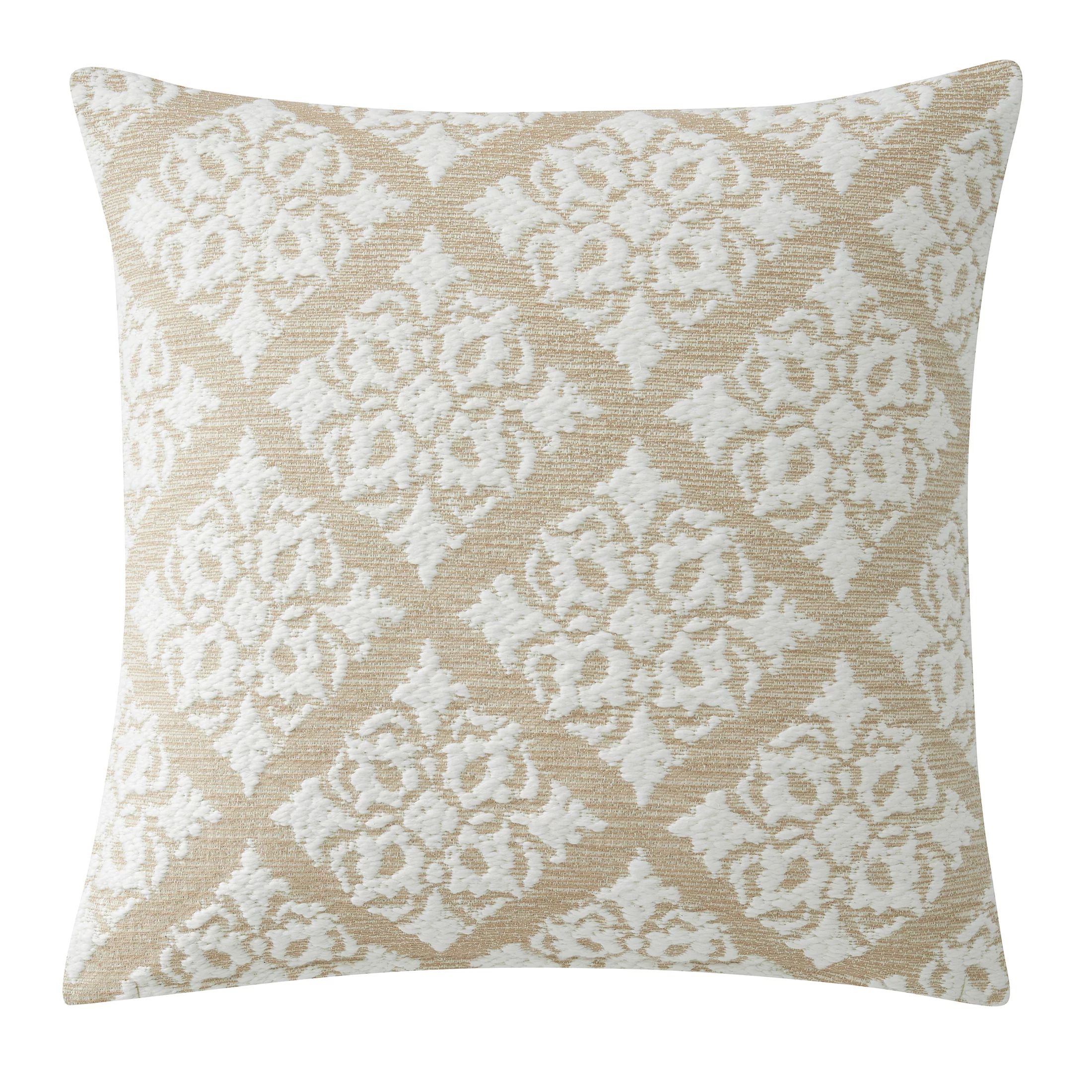 My Texas House Gemma Cotton Decorative Pillow Cover, 18"x18", White Pepper | Walmart (US)