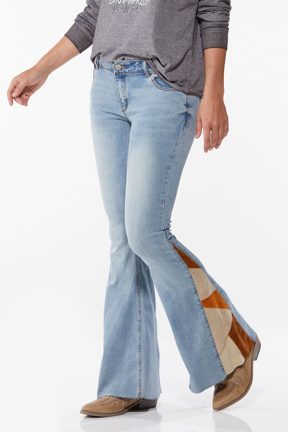 Faux Suede Flare Jeans | Cato Fashions