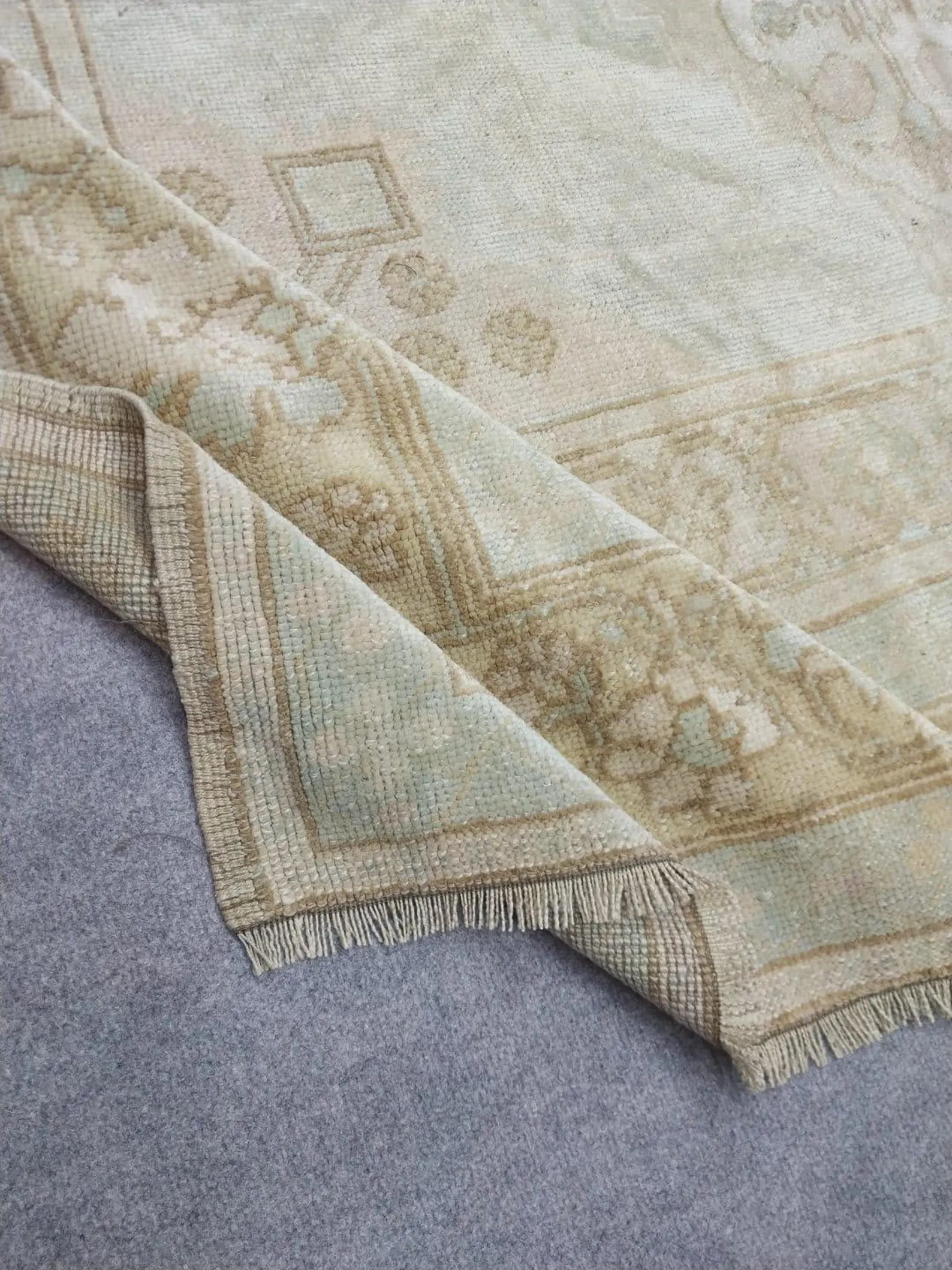 Vintage Turkish Oushak Rug 7 x10: Handwoven Wool Anatolian Carpet, | Etsy (US)