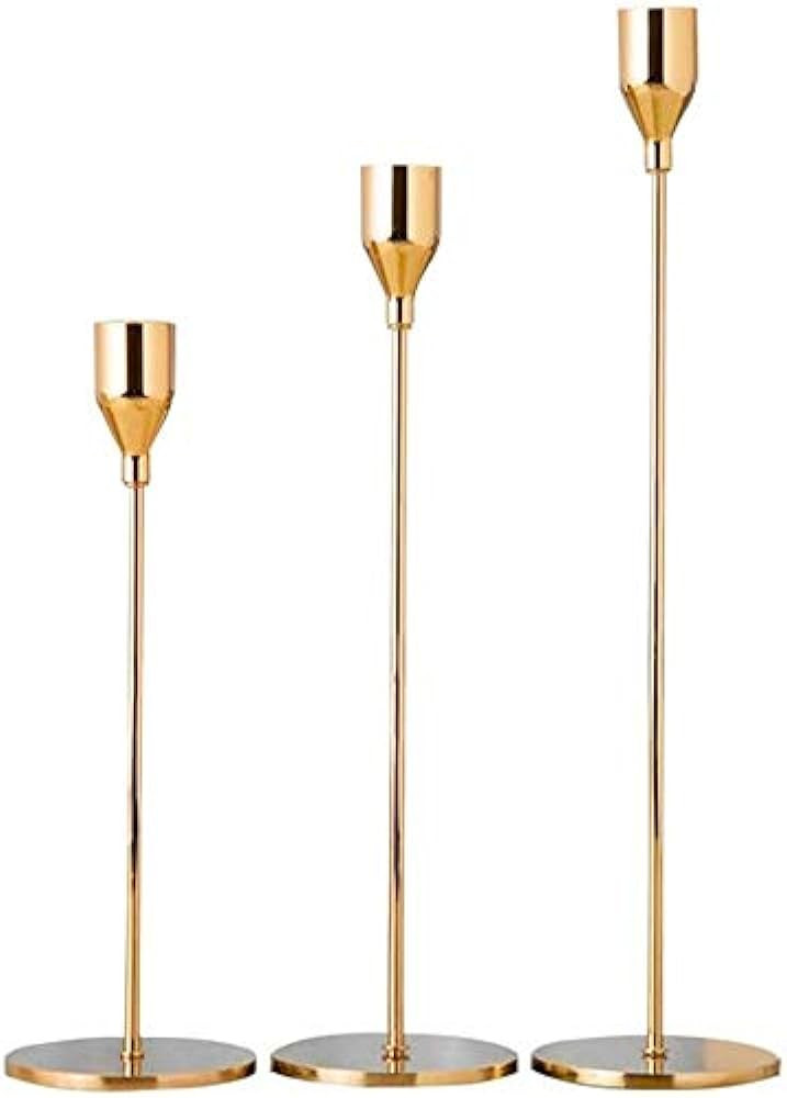 LXTaoler Candle Holders for Taper Candles, Set of 3 Metal Candle Stand Modern Decorative Candlest... | Amazon (CA)