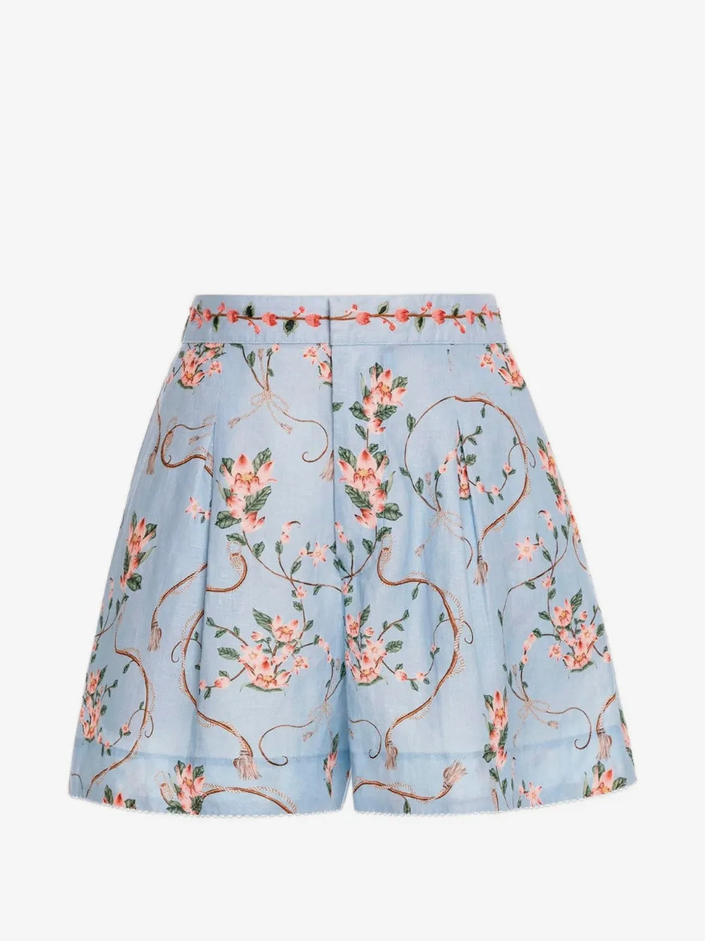 Agua By Agua Bendita Maratea Navegante embroidered shorts - Blue | Farfetch Global