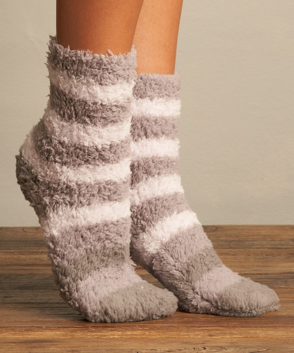 Lemon Legwear Women's Socks Shadow - Shadow Stripe Fuzzy Two-Pair Socks Set - Women | Zulily