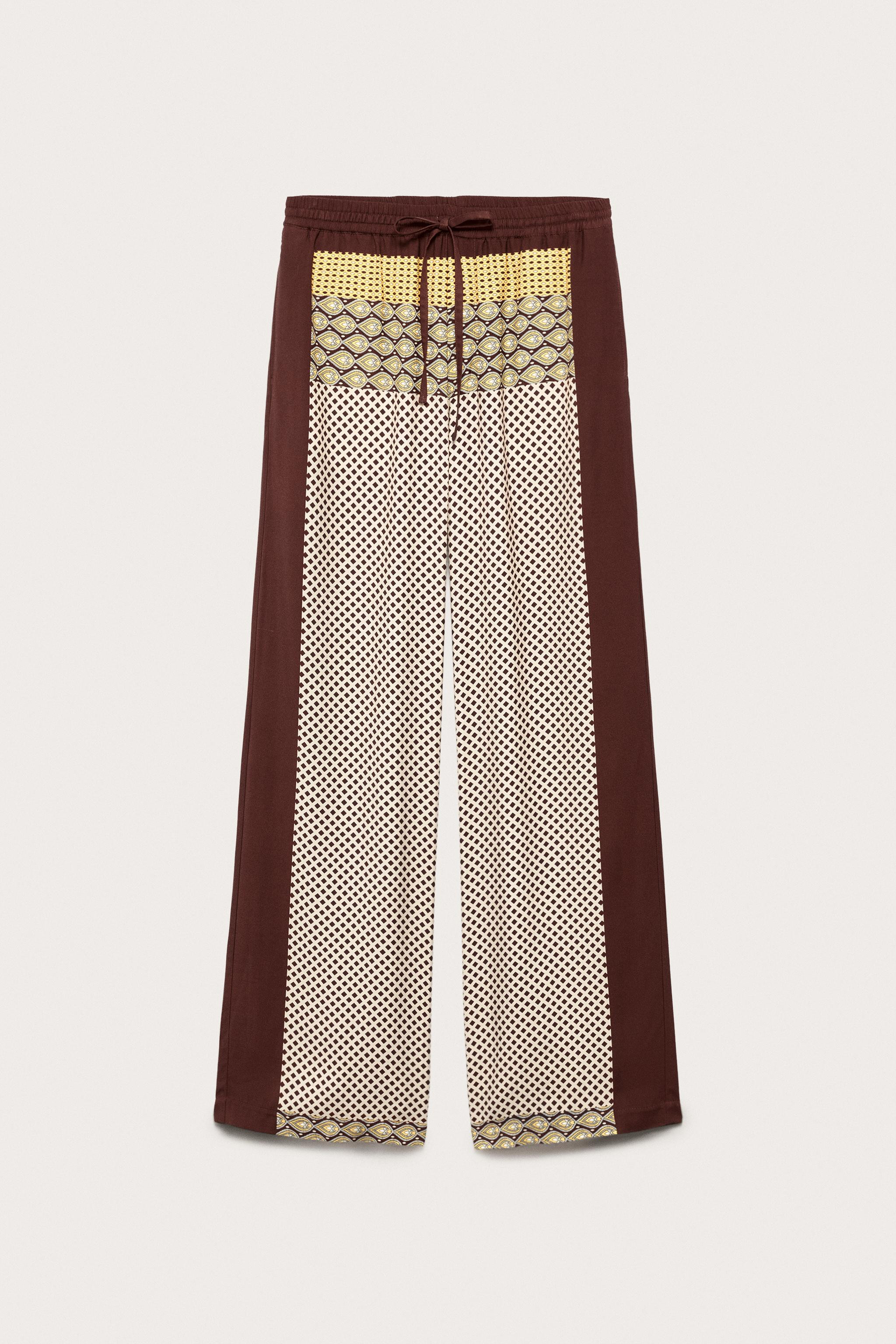 LIMITED EDITION MIXED PRINT FLOWY PANTS | Zara US