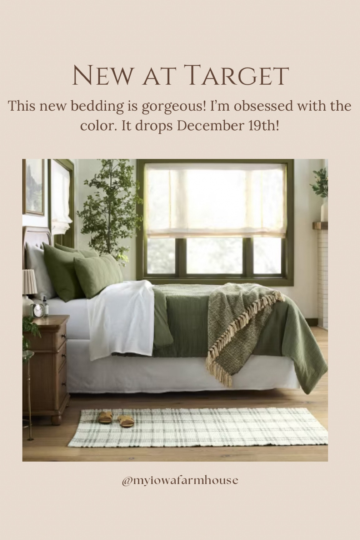 I love this green bedding set so much! It is part of the new spring collection from hearth and hand by Magnoliaat Target. It drops December 19! Shop the bedding, rug, and home decor!

#LTKStyleTip #LTKHome