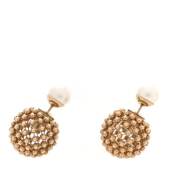 Pearl Mise En Dior Tribales Earrings Gold | FASHIONPHILE (US)