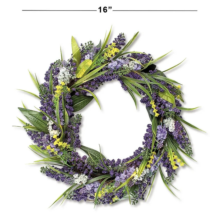 Current Spring Lavender Wreath - Large 16", Seasonal Décor, Floral Door Decorations | Walmart (US)