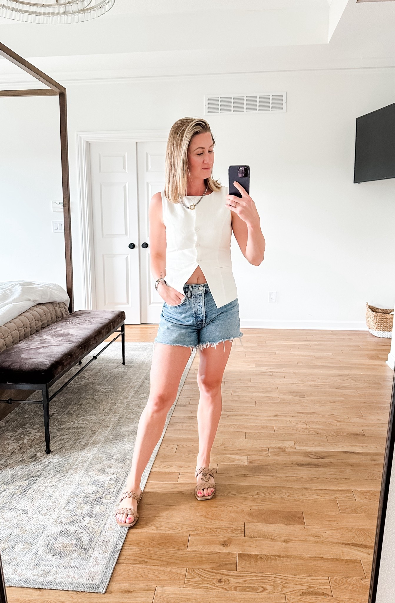 Outfit for a full day running around! Obsessed with this vest 

#LTKStyleTip #LTKSummerEdit #LTKFindsUnder50