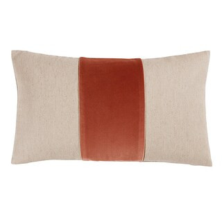 Velvet Colorblock Natural Linen Pillow | Ballard Designs, Inc.