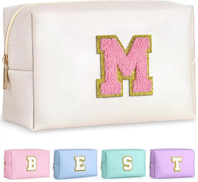 Mothers Day Gifts for Mom - Preppy Makeup Bag Cosmetic Bag Travel Toiletry Bag, Personalized Birt... | Amazon (US)