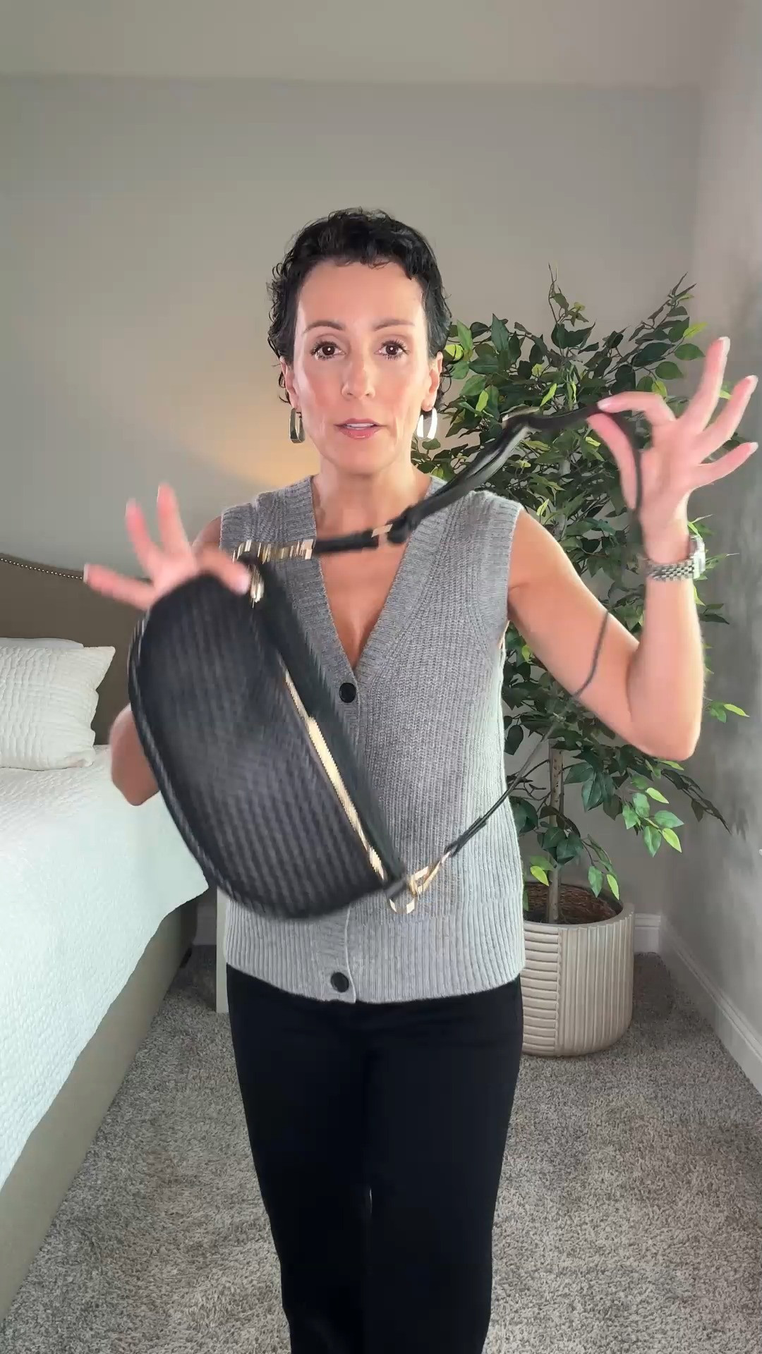 This 100% Italian leather crossbody is woven with care and finished with gold hardware. The zipper glides like a dream, and it’s comfy and cute for daily use—definitely my new go-to bag! 

 #LTKgrwm #LTKootd #LTKPetite