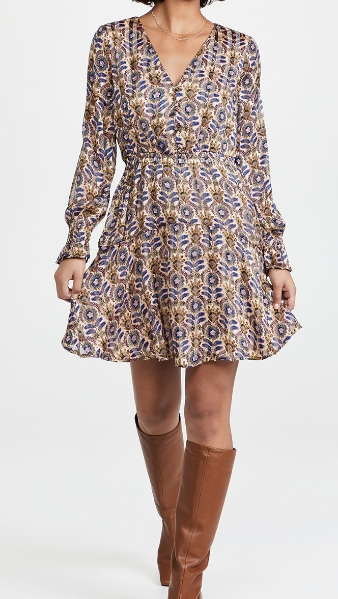 Printed Long Sleeved Mini Dress | Shopbop
