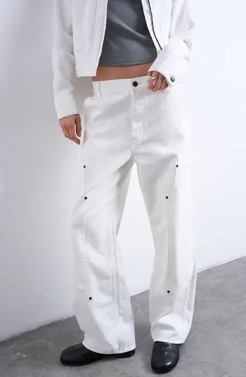 Topshop Column Straight Leg Jeans | Nordstrom | Nordstrom