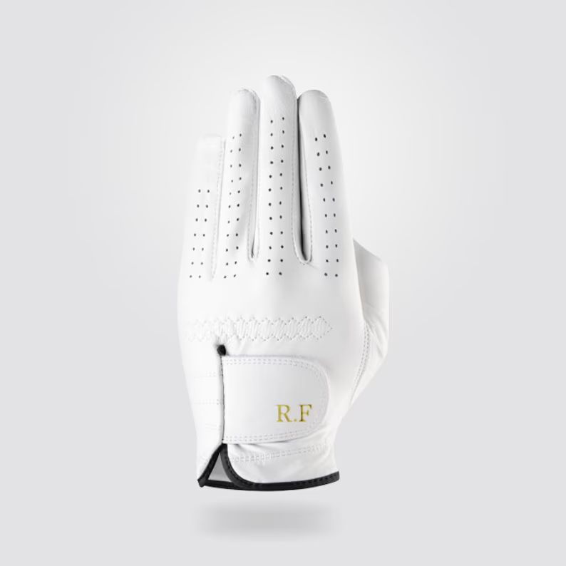 White Premium Personalized Cabretta Leather Golf Glove MEN - Etsy | Etsy (US)