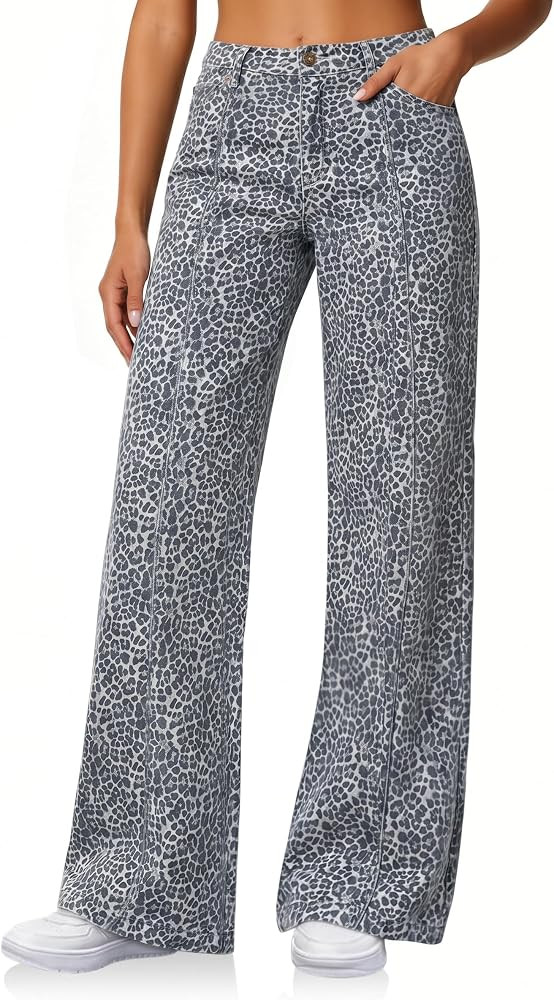 Cicy Bell Womens Wide Leg Jeans High Waisted Stretchy Baggy Denim Pants | Amazon (US)