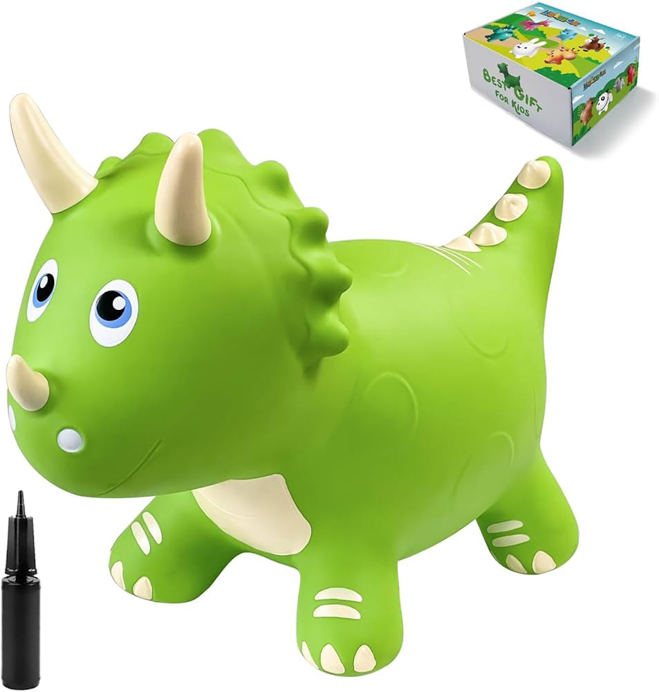 Dinosaur Bouncy Hopper Toys, Bouncy Horse for Toddlers, Inflatable Ride on Bouncy Animals, Bounci... | Amazon (US)