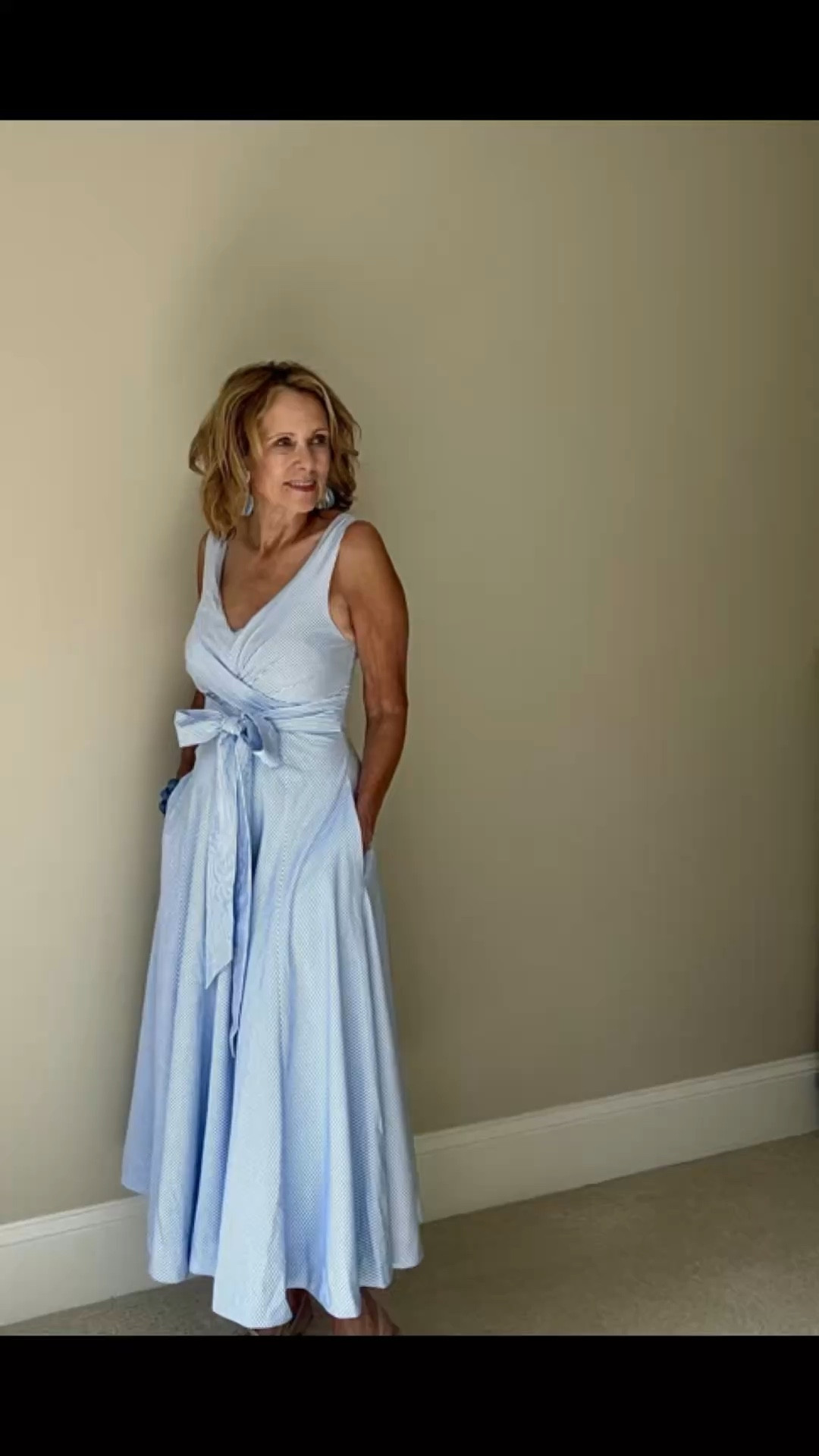 This dress from Anthropologie is the perfect dress for this summers events like brunches, showers and dinner out! 

The dress criss crosses in the front and can be tied in the front or back depending on the look you want. Smocked in the back for a secure fit.

Cannot go wrong with a blue and white striped dress this summer!!

True to size… Val is wearing an XS.  Available in XXS through XL.

#LTKootd #LTKSeasonal #LTKOver40