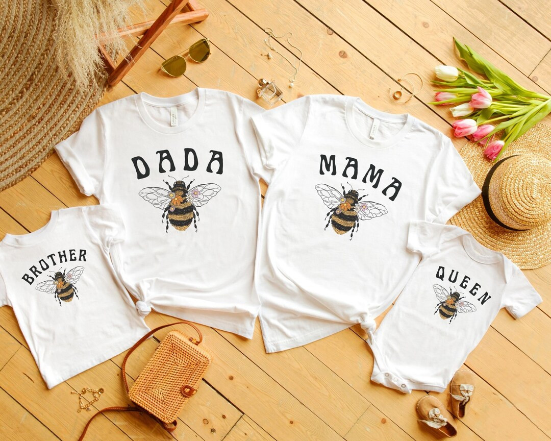 Custom Queen Bee First Birthday Shirts Bumble Bee Day Family T Shirts Matching Family Birthday Te... | Etsy (US)