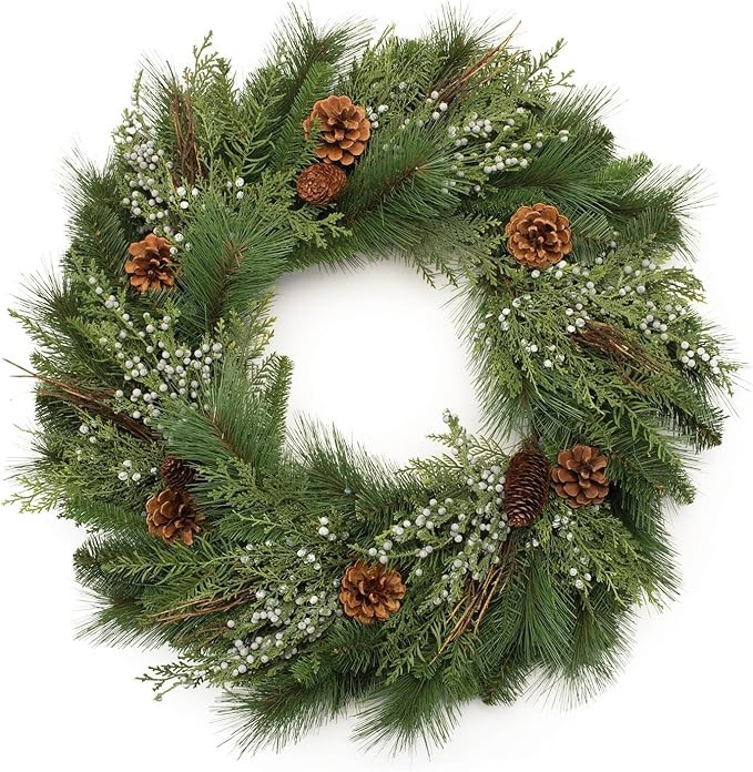 Mixed Pine Wreath 30" D PVC | Amazon (US)