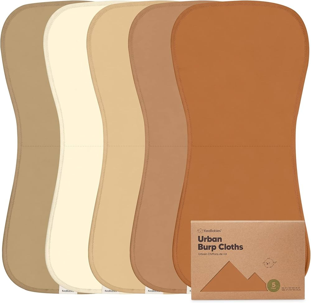 5-Pack Organic Burp Cloths for Baby Boys and Girls - Ultra Absorbent Burping Cloth, Burp Clothes,... | Amazon (US)
