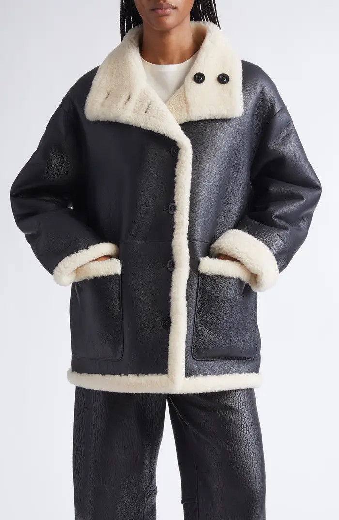 Heather Reversible Genuine Shearling Coat | Nordstrom