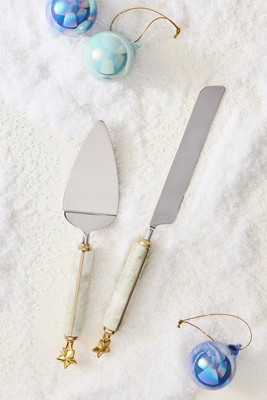 New York City Ballet Marble Cake Serve Set | Anthropologie (US)