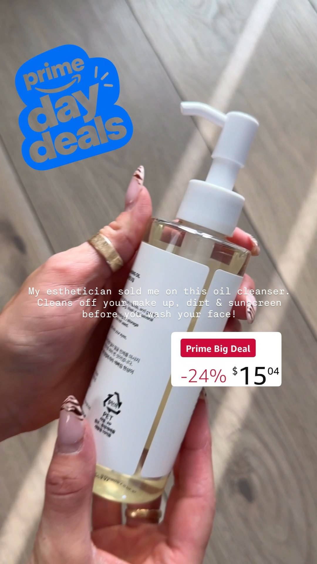This cleansing oil is perfect to taking your sunscreen, makeup and dirt off before you use a daily cleanser.