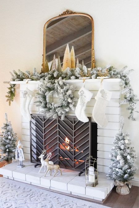 Christmas decor for my fireplace mantle 🎄🎁

#LTKhome #LTKSeasonal #LTKHoliday