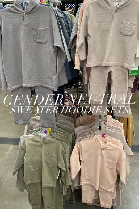 Gender neutral sweater knit hoodie sets @walmart #walmartfinds 

#LTKbaby #LTKunder50 #LTKkids