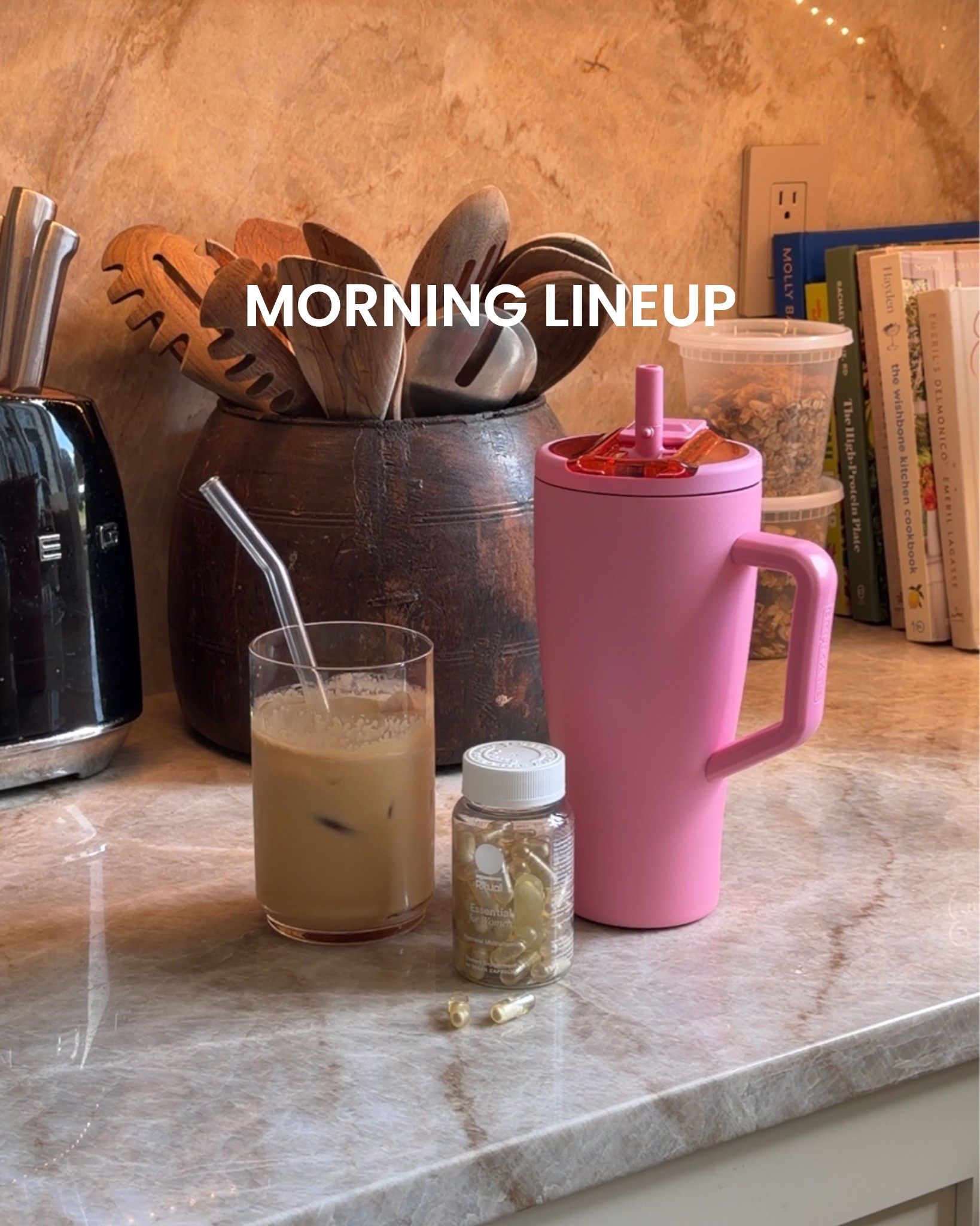 Coffee at home we love the ninja machine it’s so easy! Ritual code BRE for my postnatal multivitamin, and love the color of this spill proof tumbler

#brumate #bresheppard #morningroutine #icedlatte #icedcoffee #ritual